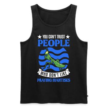 Praying Mantis Gift Mantis Mantis Mantis Fangschrecke - Men's Premium Organic Tank Top - black - Front - AI Model Male 178 light (178cm)