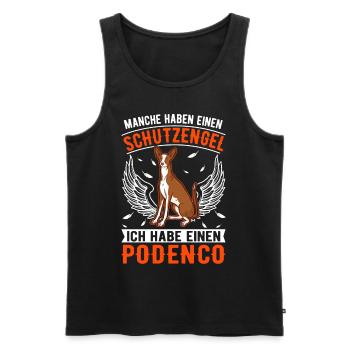 Podenco Schutzengel Spanischer Windhund Podenco - Männer Premium Bio Tank Top - Schwarz - Vorne - Michal (187cm)