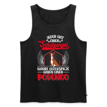 Podenco Schutzengel Spanischer Windhund Podenco - Männer Premium Bio Tank Top - Schwarz - Vorne - Michal (187cm)