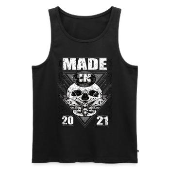 Fabriqué en 2021 Vintage Retro Limited Edition - Débardeur bio Premium Homme - noir - Devant - Michal (187cm)