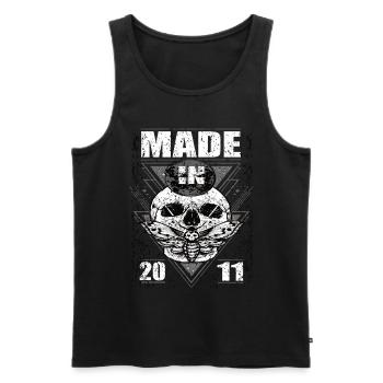 Made in 2011 Vintage Retro Limited Edition - Männer Premium Bio Tank Top - Schwarz - Vorne - AI Model Male 178 light (178cm)