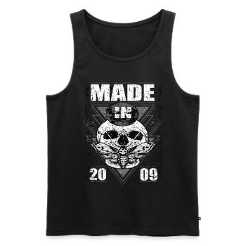 Made in 2009 Vintage Retro Limited Edition - Men's Premium Organic Tank Top - black - Front - AI Model Male 178 light (178cm)