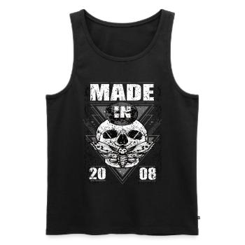 Made in 2008 Vintage Retro Limited Edition - Men's Premium Organic Tank Top - black - Front - Michal (187cm)
