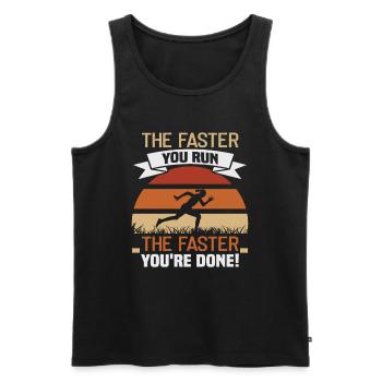 Running Marathon Runner Running - Men's Premium Organic Tank Top - black - Front - AI Model Male 178 light (178cm)