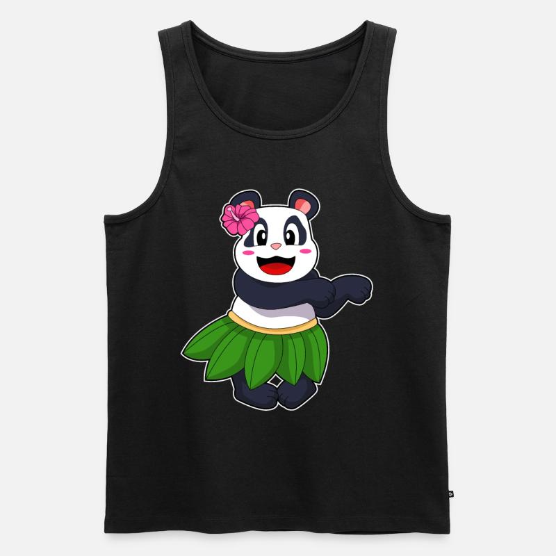 Panda dancing ballet - Men's Premium Organic Tank Top - black