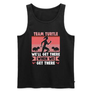 Running Marathon Runner Running - Men's Premium Organic Tank Top - black - Front - AI Model Male 178 light (178cm)