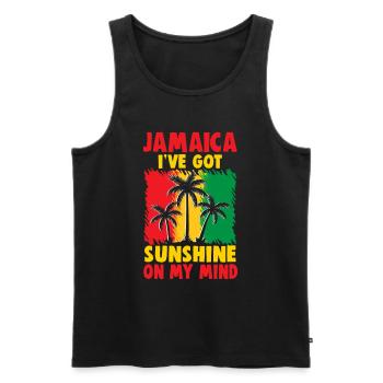 Jamaika Strandurlaub am Meer Design Strandmotiv - Männer Premium Bio Tank Top - Schwarz - Vorne - Michal (187cm)