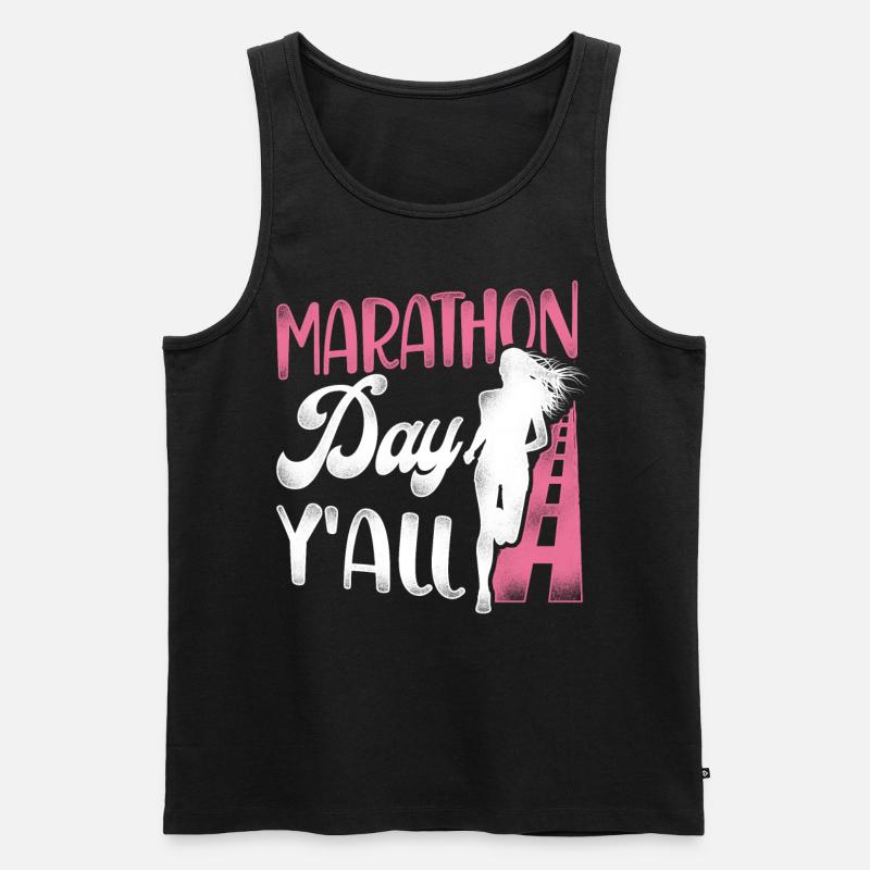 Running Runner Half Marathon - Männer Premium Bio Tank Top - Schwarz
