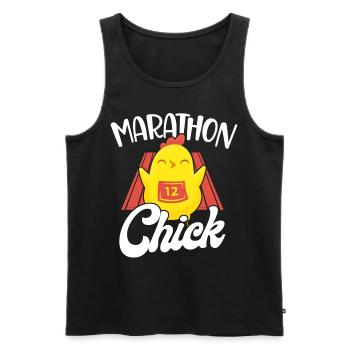 Running Runner Half Marathon - Men's Premium Organic Tank Top - black - Front - Michal (187cm)
