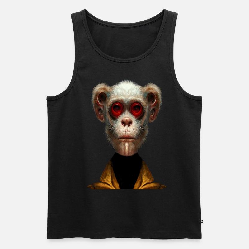 Moderner Affe - Männer Premium Bio Tank Top - Schwarz