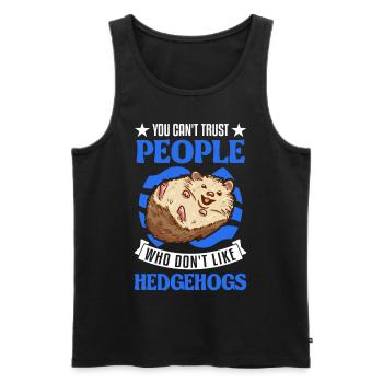 Hedgehog Gift Goose Gel - Débardeur bio Premium Homme - noir - Devant - AI Model Male 178 light (178cm)