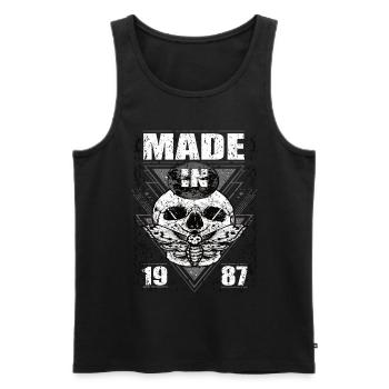 Fabriqué en 1987 Vintage Retro Limited Edition - Débardeur bio Premium Homme - noir - Devant - Michal (187cm)