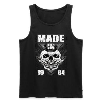 Made in 1984 Vintage Retro Limited Edition - Männer Premium Bio Tank Top - Schwarz - Vorne - Michal (187cm)