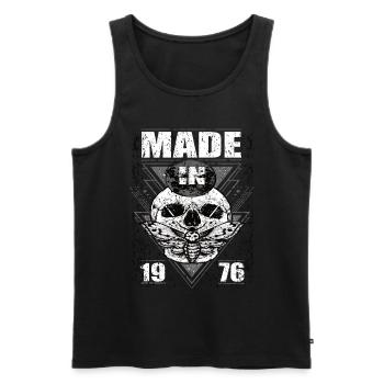Made in 1976 Vintage Retro Limited Edition - Männer Premium Bio Tank Top - Schwarz - Vorne - Michal (187cm)