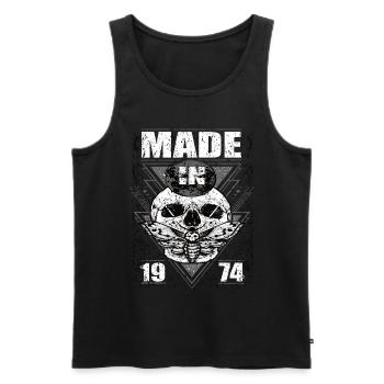 Made in 1974 Vintage Retro Limited Edition - Männer Premium Bio Tank Top - Schwarz - Vorne - Michal (187cm)