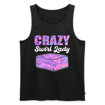 Crazy Swirl Lady Savon Fabrication Savon Cuisson - Débardeur bio Premium Homme - noir - Devant - Michal (187cm)