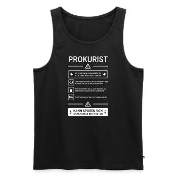 Prokurist I Prokura juristisches Motiv für - Männer Premium Bio Tank Top - Schwarz - Vorne - Michal (187cm)