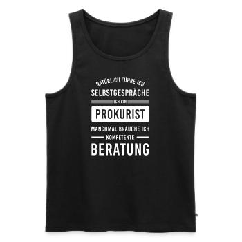 Prokurist I Prokura juristisches Motiv für - Männer Premium Bio Tank Top - Schwarz - Vorne - Michal (187cm)