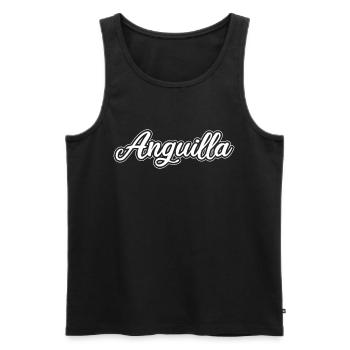 Vintage Urlaub Reise Karibik Anguilla - Männer Premium Bio Tank Top - Schwarz - Vorne - AI Model Male 178 light (178cm)