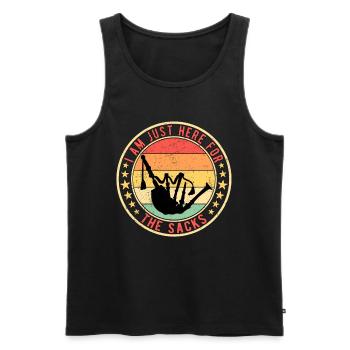 Bagpiper Bagpipes Bagpipe - Men's Premium Organic Tank Top - black - Front - AI Model Male 178 light (178cm)