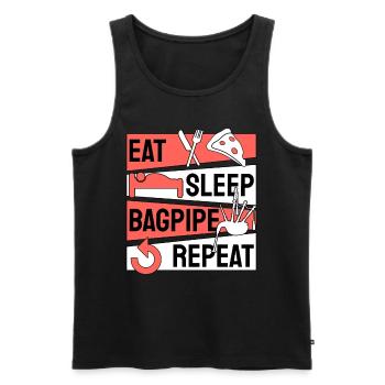Bagpiper Bagpipes Bagpipe - Men's Premium Organic Tank Top - black - Front - AI Model Male 178 light (178cm)