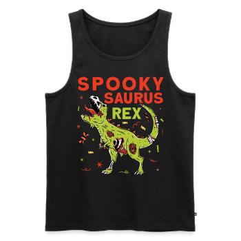Spooky Saurus Rex - Men's Premium Organic Tank Top - black - Front - Michal (187cm)