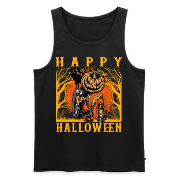 Happy Halloween - Men's Premium Organic Tank Top - black - Front - Michal (187cm)