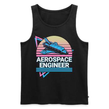 Aerospace Engineer Aerospace - Men's Premium Organic Tank Top - black - Front - AI Model Male 178 light (178cm)