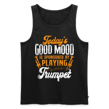 Trumpet Player Vintage Today's - Männer Premium Bio Tank Top - Schwarz - Vorne - AI Model Male 178 light (178cm)