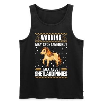 May spontaneously talk about Shetland Ponies - Männer Premium Bio Tank Top - Schwarz - Vorne - AI Model Male 178 light (178cm)