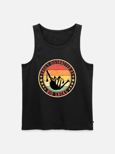 Bagpipes Bagpiper - Men's Premium Organic Tank Top - black
