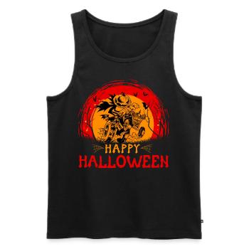 Happy Halloween - Men's Premium Organic Tank Top - black - Front - Michal (187cm)