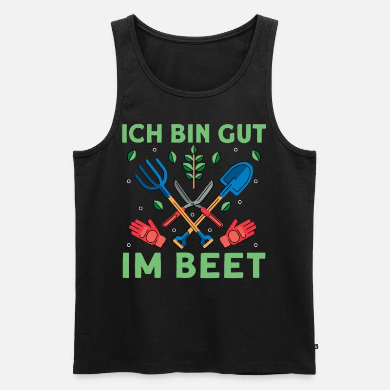 Ich Bin Gut Im Beet - Männer Premium Bio Tank Top - Schwarz