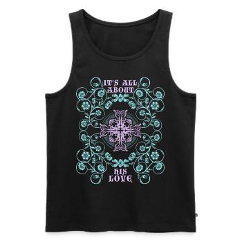 Jesus Christus, Vintage-Ornament, Jesus-Spruch - Männer Premium Bio Tank Top - Schwarz - Vorne - AI Model Male 178 light (178cm)