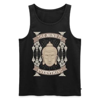 Buddhism Meditation Buddha-Design Spirituality - Men's Premium Organic Tank Top - black - Front - Michal (187cm)