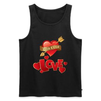 Wedding, Wedding Motif, Love Love, Valentine's Day - Men's Premium Organic Tank Top - black - Front - Michal (187cm)