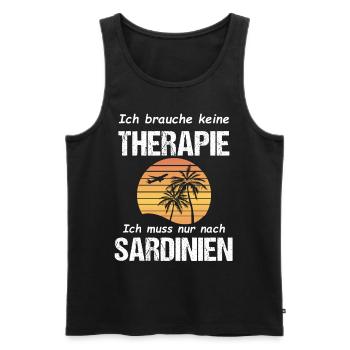 Sardinien Urlaub Sardegna Italien Geschenk Idee - Männer Premium Bio Tank Top - Schwarz - Vorne - Michal (187cm)