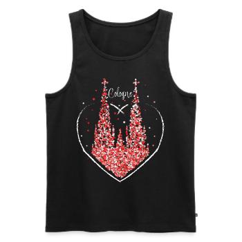 Kölner Dom Cologne Rot Weiss Karneval Kostümersatz - Männer Premium Bio Tank Top - Schwarz - Vorne - Michal (187cm)