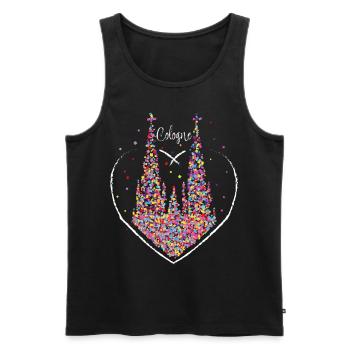 Cologne Kölner Dom Karneval Konfetti Kostümersatz - Männer Premium Bio Tank Top - Schwarz - Vorne - Michal (187cm)