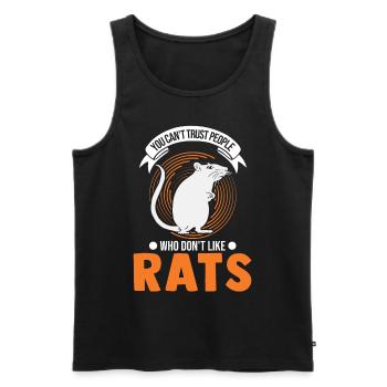 Rat Gift Domestic Rat Rat Owner - Men's Premium Organic Tank Top - black - Front - Michal (187cm)