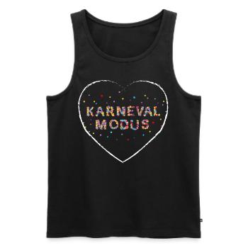 Karneval Modus Fasching Konfetti Karnevalist - Männer Premium Bio Tank Top - Schwarz - Vorne - AI Model Male 178 light (178cm)