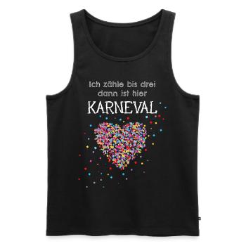 Karneval Fasching Konfetti 5. Jahreszeit Köln - Männer Premium Bio Tank Top - Schwarz - Vorne - Michal (187cm)