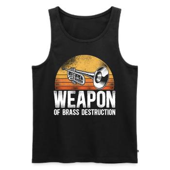 Trumpet Player Pun Vintage Retro - Männer Premium Bio Tank Top - Schwarz - Vorne - AI Model Male 178 light (178cm)