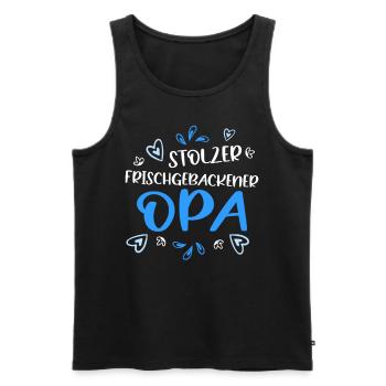 Stolzer frischgebackener Opa - Männer Premium Bio Tank Top - Schwarz - Vorne - Michal (187cm)
