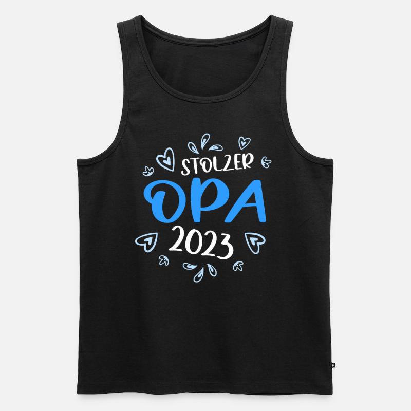 Stolzer frischgebackener Opa - Männer Premium Bio Tank Top - Schwarz