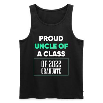 Proud Uncle of A Class of 2022 Graduate Gift - Men's Premium Organic Tank Top - black - Front - Michal (187cm)