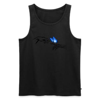 Butterfly Satans blue Butterfly grunge Goth - Débardeur bio Premium Homme - noir - Devant - Michal (187cm)