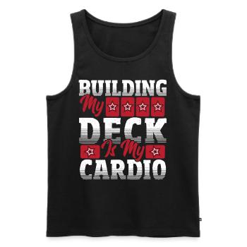 Building My Deck Is My Cardio Trading Card Game - Männer Premium Bio Tank Top - Schwarz - Vorne - Michal (187cm)