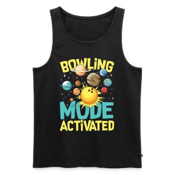 Bowling Mode Activated - Männer Premium Bio Tank Top - Schwarz - Vorne - AI Model Male 178 light (178cm)