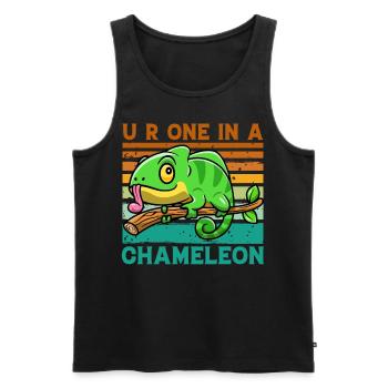 You are one in a Chameleon - Men's Premium Organic Tank Top - black - Front - AI Model Male 178 light (178cm)